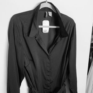 NWT Black shirt dress with tie belt